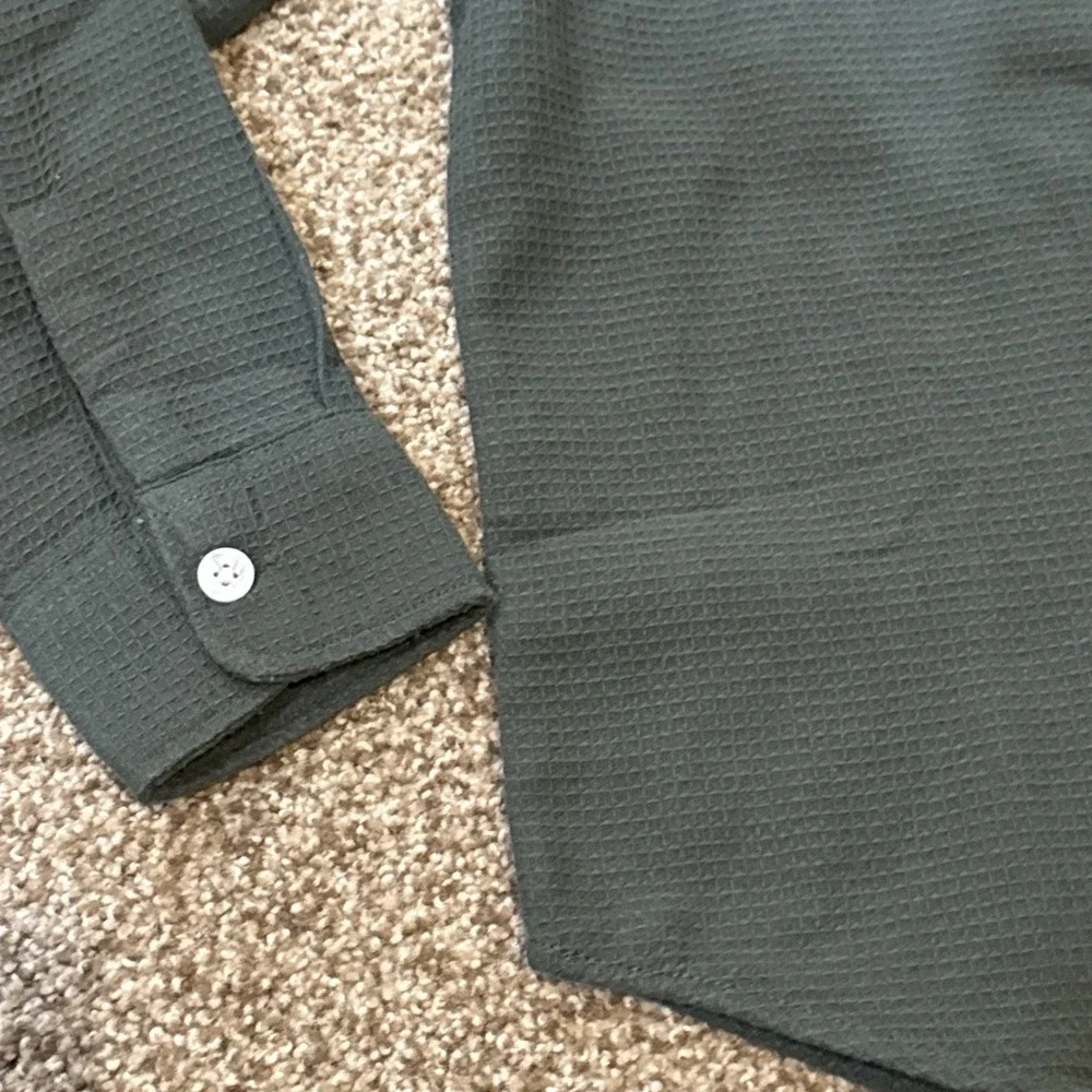 GAP Kids Green Button Up Waffle Knit. New With Tag. Lite Weight. MSRP $39.99.